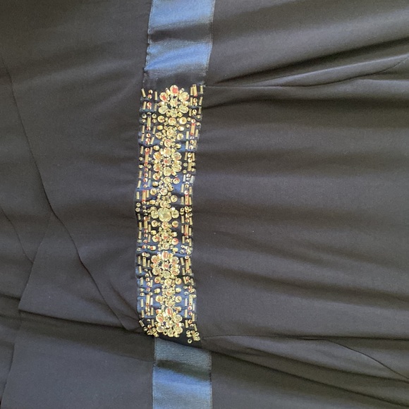 Navy blue formal dress with matching blazer - Picture 5 of 14